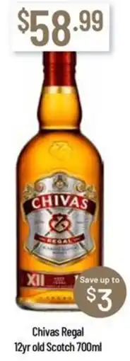 Chambers Cellars Chivas Regal 12yr old Scotch offer