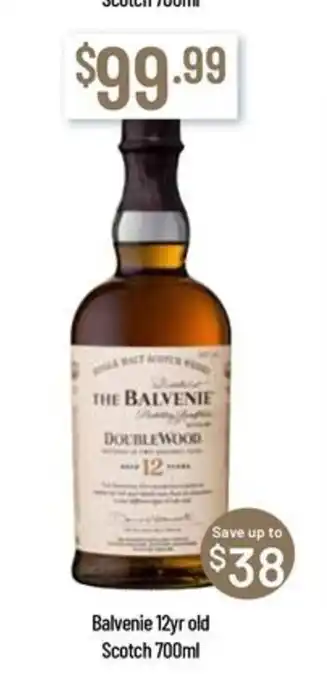 Balvenie 12yr old Scotch