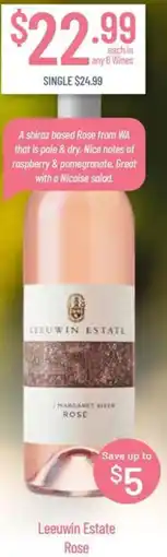 Chambers Cellars Leeuwin Estate Rose offer