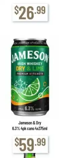 Chambers Cellars Jameson & Dry offer