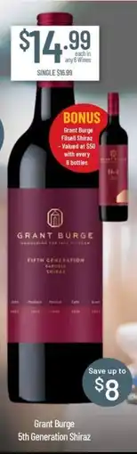 Chambers Cellars Grant Burge 5th Generation Shiraz offer
