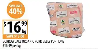 Supabarn Borrowdale Organic Pork Belly Portions offer