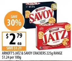 Supabarn Arnott's Jatz & Savoy Crackers offer