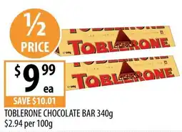 Supabarn Toblerone Chocolate Bar offer