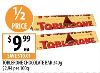 Supabarn Toblerone Chocolate Bar offer