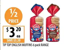 Supabarn Tip Top English Muffins offer