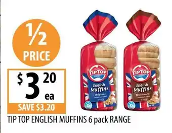 Supabarn Tip Top English Muffins offer
