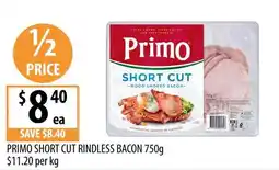 Supabarn Primo Short Cut Rindless Bacon offer