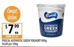 Supabarn Procal Authentic Greek Yoghurt offer