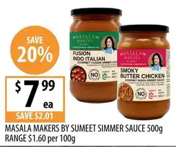 Supabarn Masala Makers by SumeeT Simmer Sauce offer