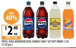 Supabarn Pepsi, Solo, Mountain Dew, Sunkist and 7 Up Soft Drink offer
