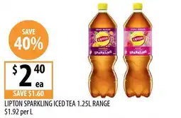 Supabarn Lipton Sparkling Iced Tea offer