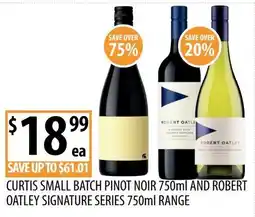 Supabarn Curtis Small Batch Pinot Noir and Robert Oatley Signature Series offer