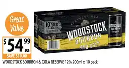 Supabarn Woodstock Bourbon & Cola Reserve offer