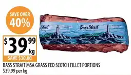 Supabarn Bass Strait MSA Grass Fed Scotch Fillet Portions offer