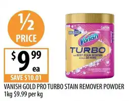 Supabarn Vanish Gold Pro Turbo Stain Remover Powder offer