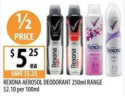 Supabarn Rexona Aerosol Deodorant offer