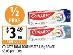 Supabarn Colgate Total Toothpaste offer