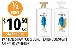 Supabarn Pantene Shampoo & Conditioner 800/900ml offer