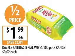 Supabarn Dazzle Antibacterial Wipes offer
