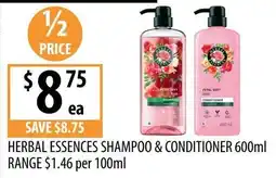 Supabarn Herbal Essences Shampoo & Conditioner offer