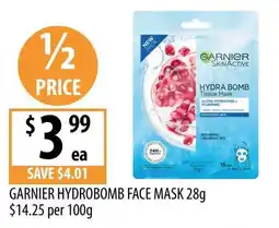 Supabarn Garnier Hydrobomb Face Mask offer