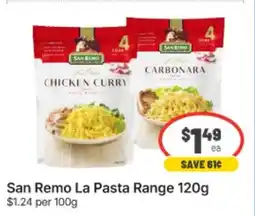 IGA San Remo La Pasta Range offer