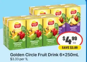IGA Golden Circle Fruit Drink offer