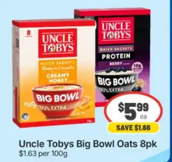 Uncle Tobys Big Bowl Oats