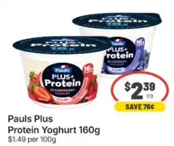 IGA Pauls Plus Protein Yoghurt offer
