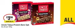 IGA Uncle Tobys Protein Bars offer