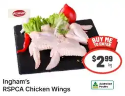IGA Ingham's RSPCA Chicken Wings offer