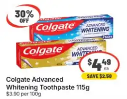 IGA Colgate Advanced Whitening Toothpaste offer