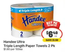IGA Handee Ultra Triple Length Paper Towels offer