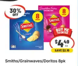 IGA Smiths/Grainwaves/Doritos 8pk offer