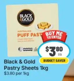 IGA Black & Gold Pastry Sheets offer