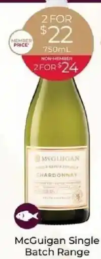 IGA Liquor McGuigan Single Batch Range Chardonnay offer