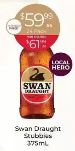 IGA Liquor Swan Draught Stubbies offer