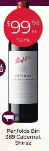 IGA Liquor Penfolds Bin 389 Cabernet Shiraz offer