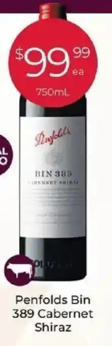 IGA Liquor Penfolds Bin 389 Cabernet Shiraz offer