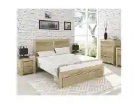LivingStyles Chatsbury Acacia Timber 4 Piece Tallboy Bedroom Suite, Queen offer