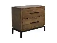 LivingStyles Ermou Pine Timber 2 Drawer Bedside Table offer