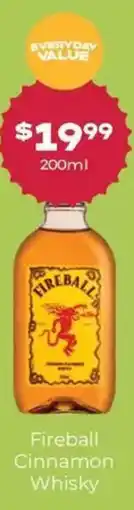 Thirsty Camel Fireball Cinnamon Whisky offer