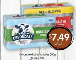 Spudshed Devondale Butter Varieties offer