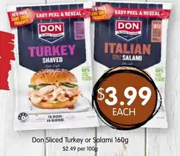 Spudshed Don Sliced Turkey or Salami offer