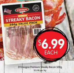 Spudshed D'Orsogna Premium Streaky Bacon offer