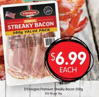 D'Orsogna Premium Streaky Bacon