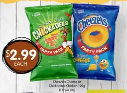 Spudshed Cheezels Cheese or Chickadees Chicken offer