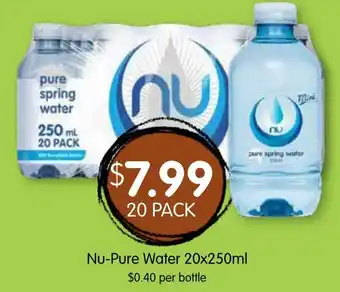 Spudshed Nu-Pure Water offer