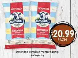Spudshed Devondale Shredded Mozzarella offer